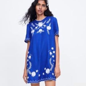 Zara embroidered dress